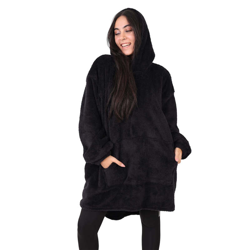 Black hoodie blanket outlet